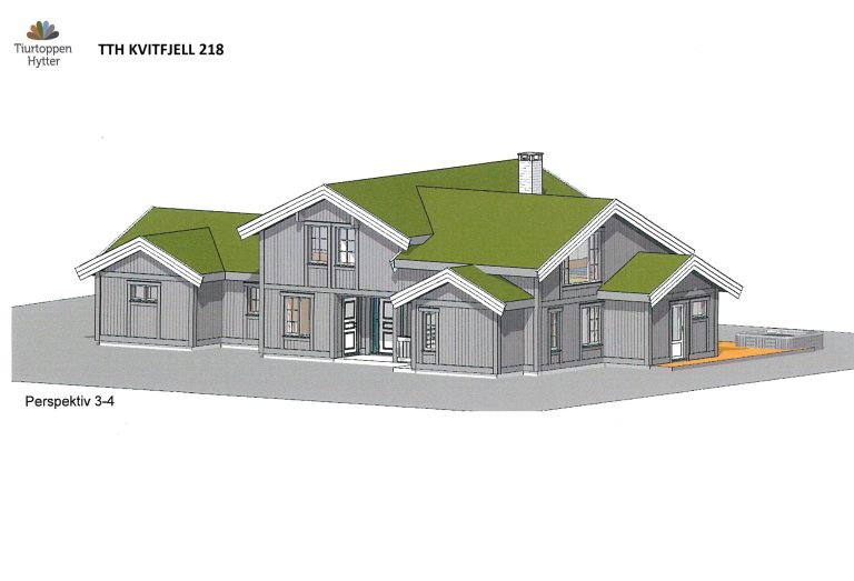 21. TTH Kvitfjell 218 – Perspektiv fasade 3-4